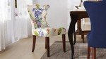 Accent Chair with Floral Print – Off-White