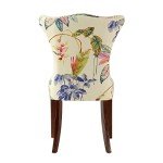 Accent Chair with Floral Print – Off-White