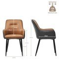 Stylish Faux Leather Dining Chairs Set of 2