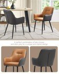 Stylish Faux Leather Dining Chairs Set of 2