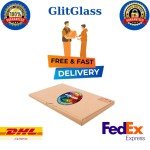 Patterned Glass Chess Set with Epoxy Pieces