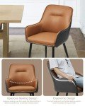 Stylish Faux Leather Dining Chairs Set of 2