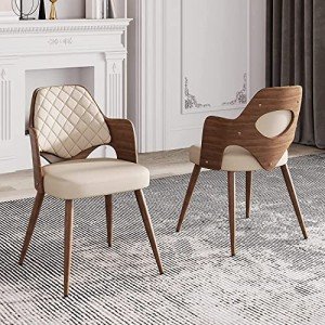 Mid Century Walnut Dining Chair Set of 2