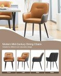 Stylish Faux Leather Dining Chairs Set of 2