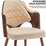 Mid Century Walnut Dining Chair Set of 2