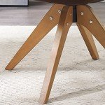 Modern Suede Armchair with Beech Wood Legs