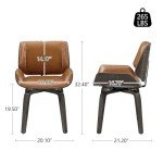 Mid-Century Modern Faux Leather Accent Chair