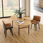 Mid-Century Modern Faux Leather Accent Chair