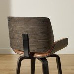 Mid-Century Modern Faux Leather Accent Chair