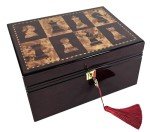 High Gloss Cherry Chess Storage Box for 4.75" Pieces