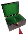 High Gloss Cherry Chess Storage Box for 4.75" Pieces