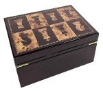 High Gloss Cherry Chess Storage Box for 4.75" Pieces