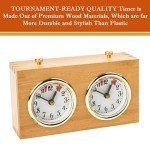 Wood Chess Clock Timer - Analog Wind-Up Mechanism