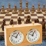 Wood Chess Clock Timer - Analog Wind-Up Mechanism