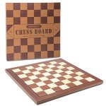 17-Inch Wooden Tournament Chess Board with Rules