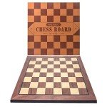 Wooden 15-Inch Chess Board for Beginners and Adults