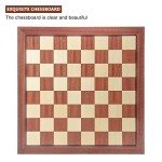 17-Inch Wooden Tournament Chess Board with Rules