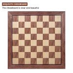 Wooden 15-Inch Chess Board for Beginners and Adults