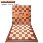 17-Inch Wooden Tournament Chess Board with Rules