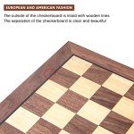 Wooden 15-Inch Chess Board for Beginners and Adults
