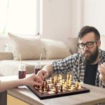 Wooden 15-Inch Chess Board for Beginners and Adults