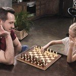 17-Inch Wooden Tournament Chess Board with Rules