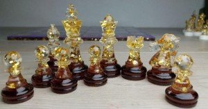 Custom 7cm Resin Chess Set with Board