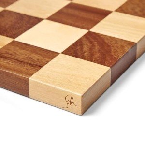 Walnut and Maple Wood Chess Board - 17 Inch
