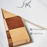 Walnut and Maple Wood Chess Board - 17 Inch