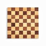 Walnut and Maple Wood Chess Board - 17 Inch