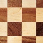 Walnut and Maple Wood Chess Board - 17 Inch