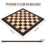 BIVOMON 21.25" Professional Wooden Chess Board