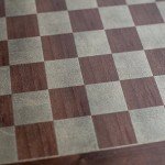 17.25" Tan & Brown Fortress Chess Set