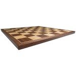 Extra Thick 20" Tournament Chess Board - Walnut & Maple