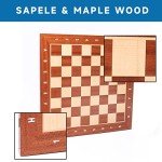 Professional Tournament Chess Board - Sapele & Maple