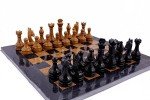 Elegant Black and Gold Marble Chess Set - 15