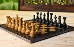Elegant Black and Gold Marble Chess Set - 15