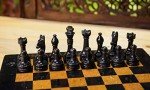 Elegant Black and Gold Marble Chess Set - 15