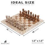 Fossil Coral Marble Chess Set for Travel