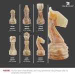 Marble Chess Set with Storage Box - 15 Inches
