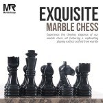 Oceanic Black Marble Chess Set with Storage Box