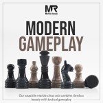 Oceanic Black Marble Chess Set with Storage Box
