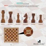 Red and Coral Marble Chess Set - 12 Inches