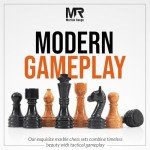 Elegant Black and Gold Marble Chess Set