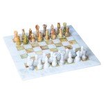 Elegant Green Onyx Marble Chess Set with Box