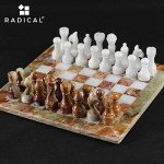12-Inch Green Onyx Marble Chess Set