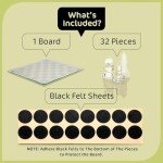 Modern Clear Glass Chess Set with Frosted Pieces