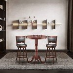 Modern Wooden Pub Table Set with Swivel Stools