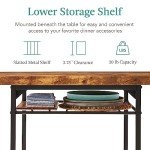 Modern 3-Piece Dining Set with Storage Rack