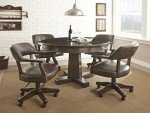 Rudy 52" Round Reversible Game Table in Walnut